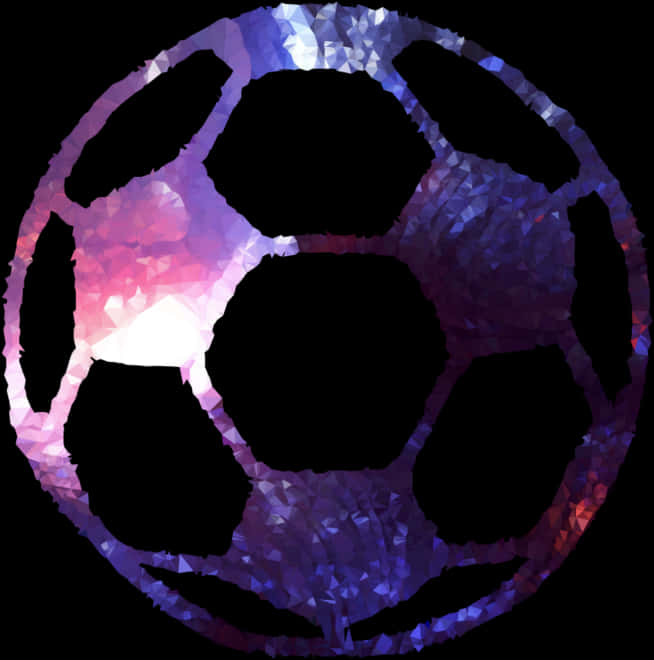 Abstract Geometric Soccer Ball Art