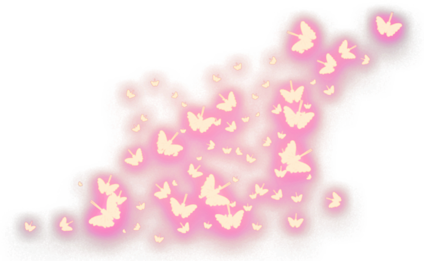 Abstract Glowing Butterflies Effect