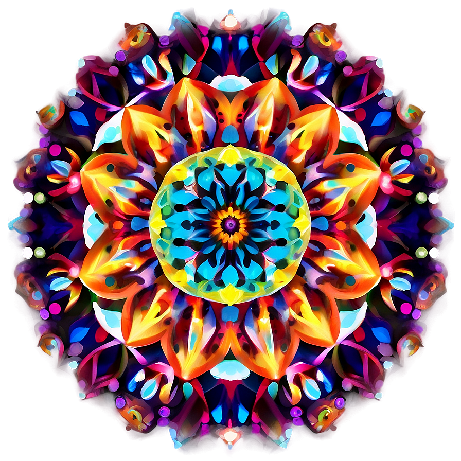 Abstract Glowing Mandalas Png 06202024