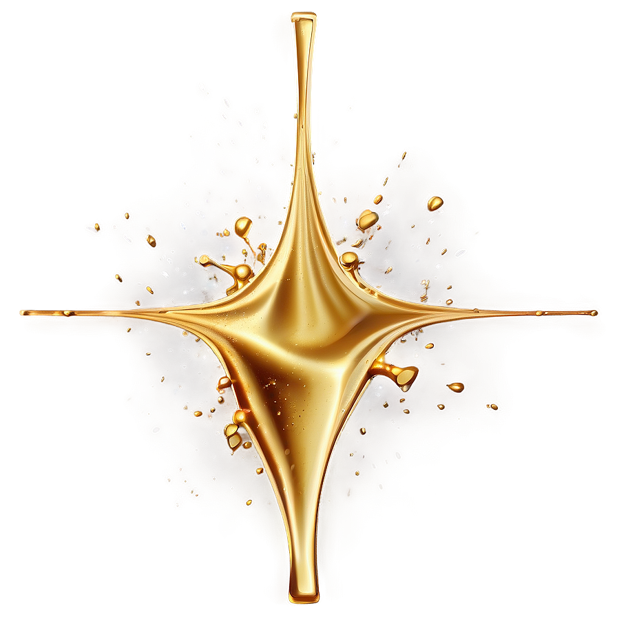 Abstract Golden Splash Artwork Png 06282024