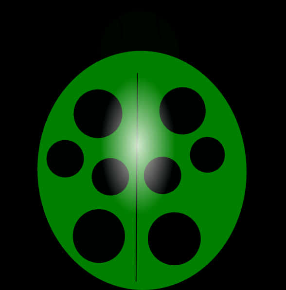 Abstract Green Ladybug Illustration