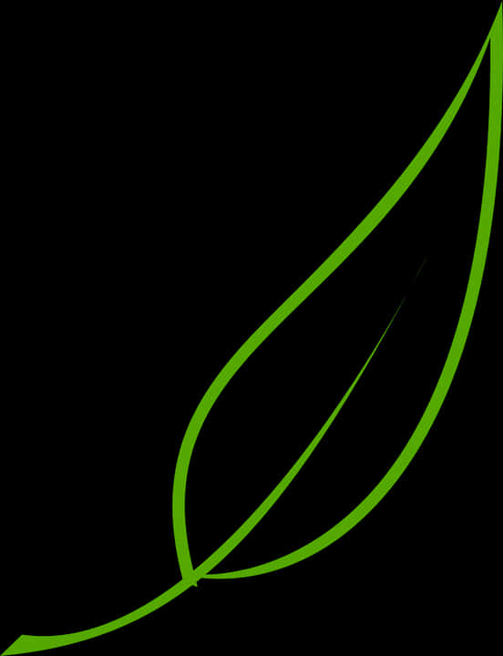 Abstract Green Leaf Vector Art