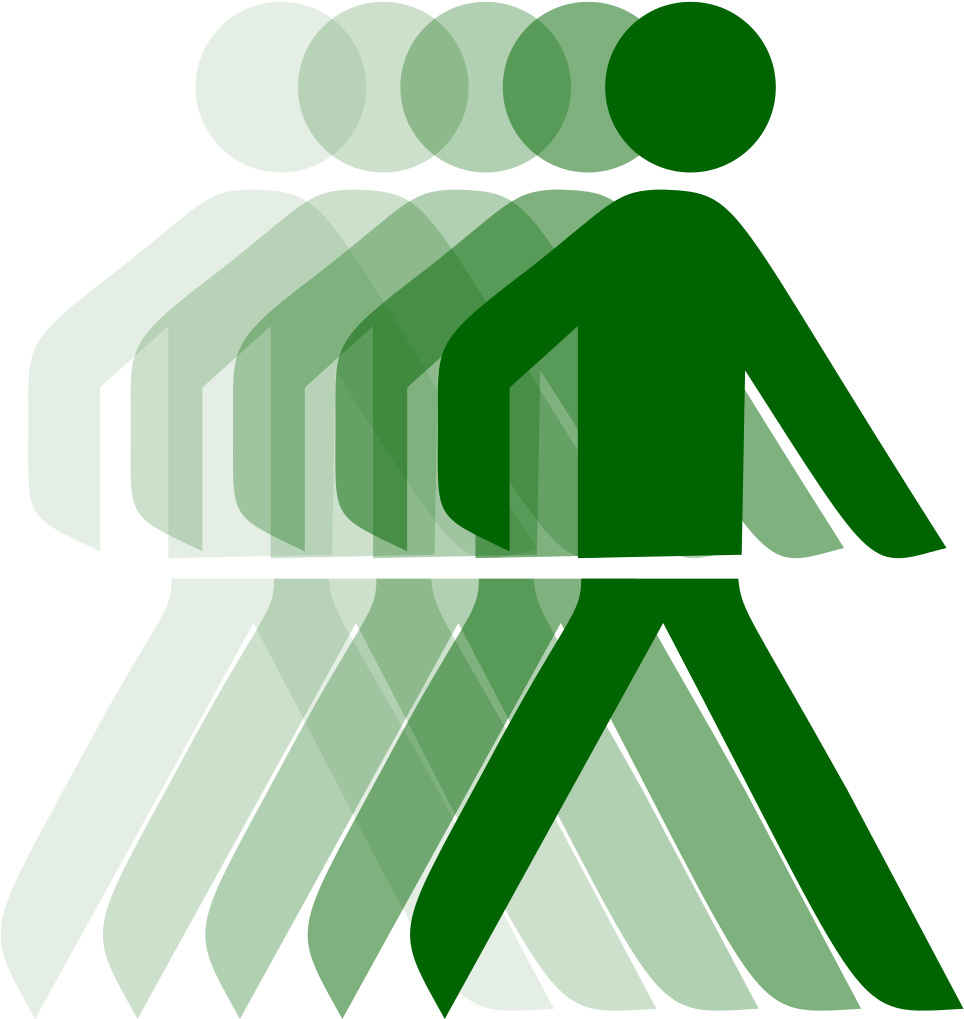 Abstract Green Person Icon