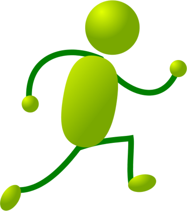 Abstract Green Running Figure