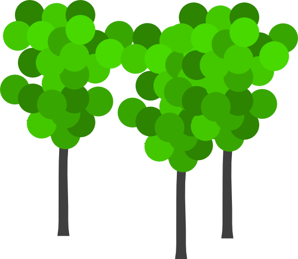 Abstract Green Trees Vector