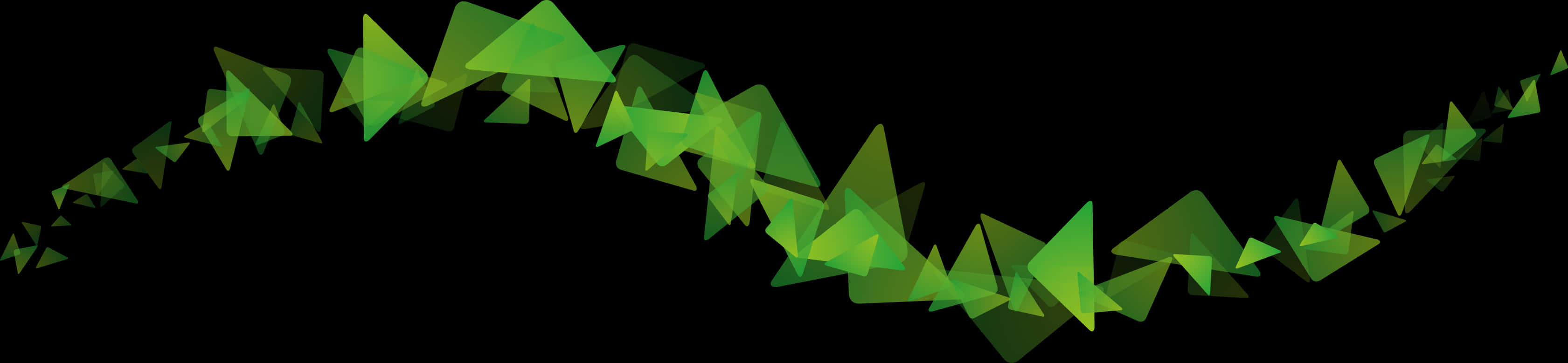 Abstract Green Triangle Wave