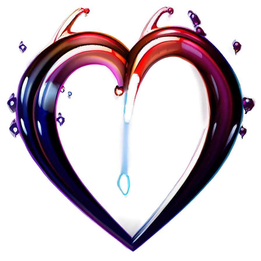 Abstract Heart Doodle Png Bat