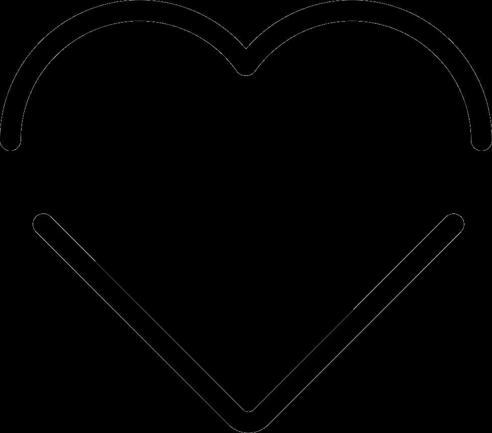 Abstract Heart Outline Black Background