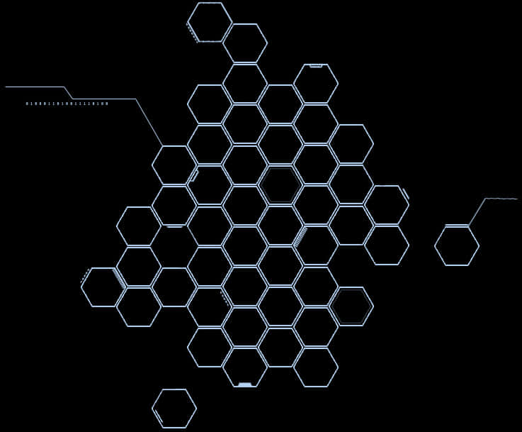 Abstract Hexagonal Network Pattern