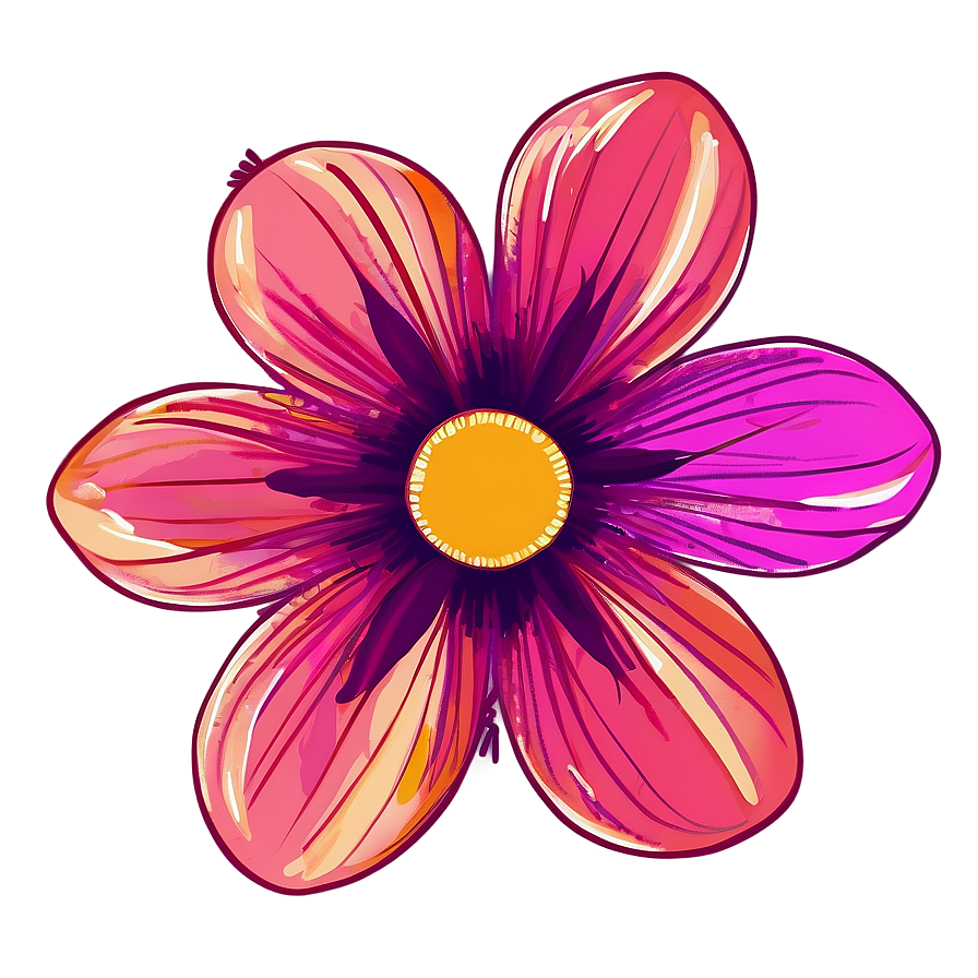 Abstract Indie Flower Drawing Png Fmc6