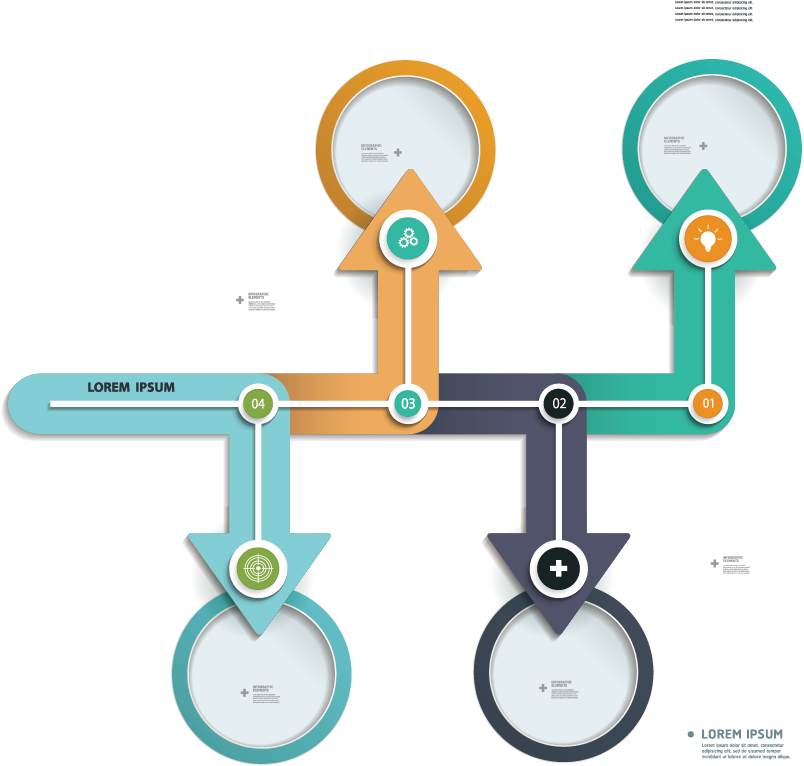 Abstract Infographic Flowchart Design