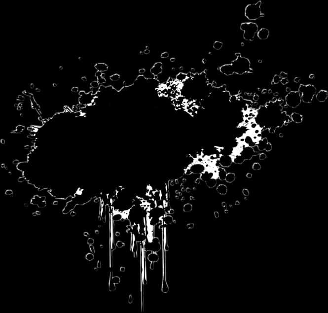 Abstract Ink Splashon Black Background