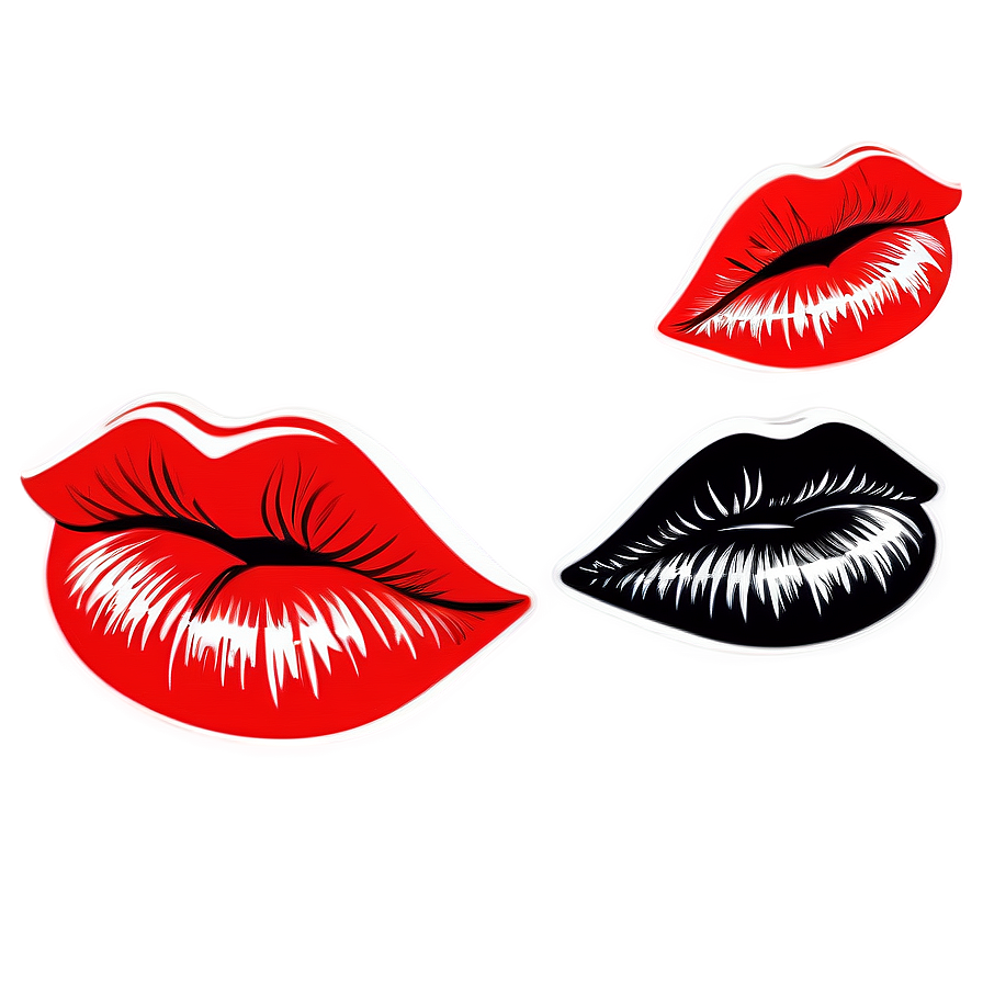 Abstract Kissy Lips Png Mxs90