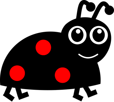 Abstract Ladybug Smile Face