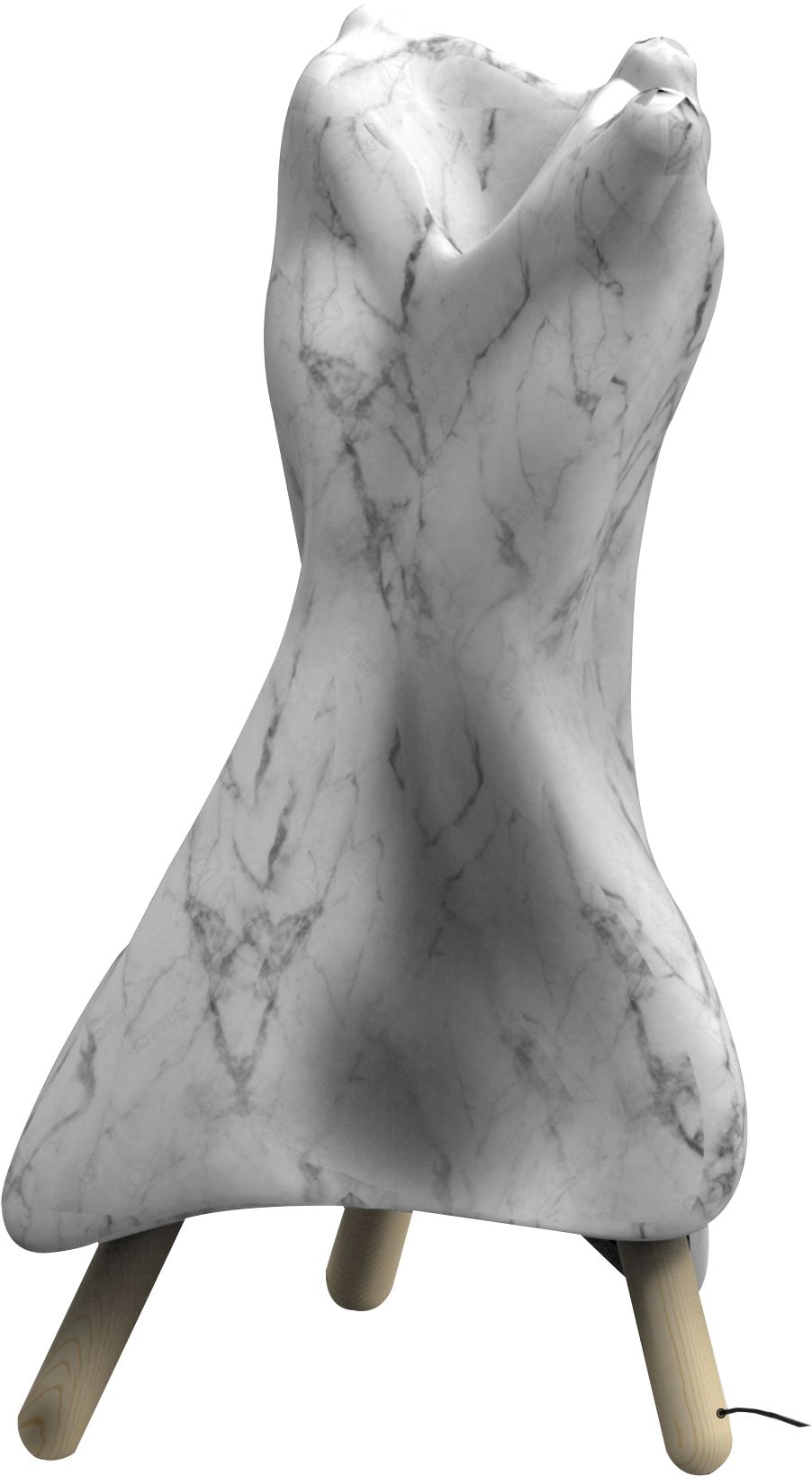 Abstract Marble Torso Sculpture