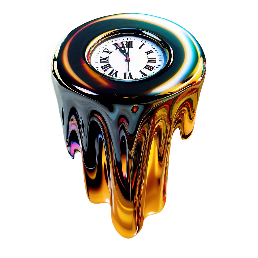 Abstract Melting Clock Design Png Mse43