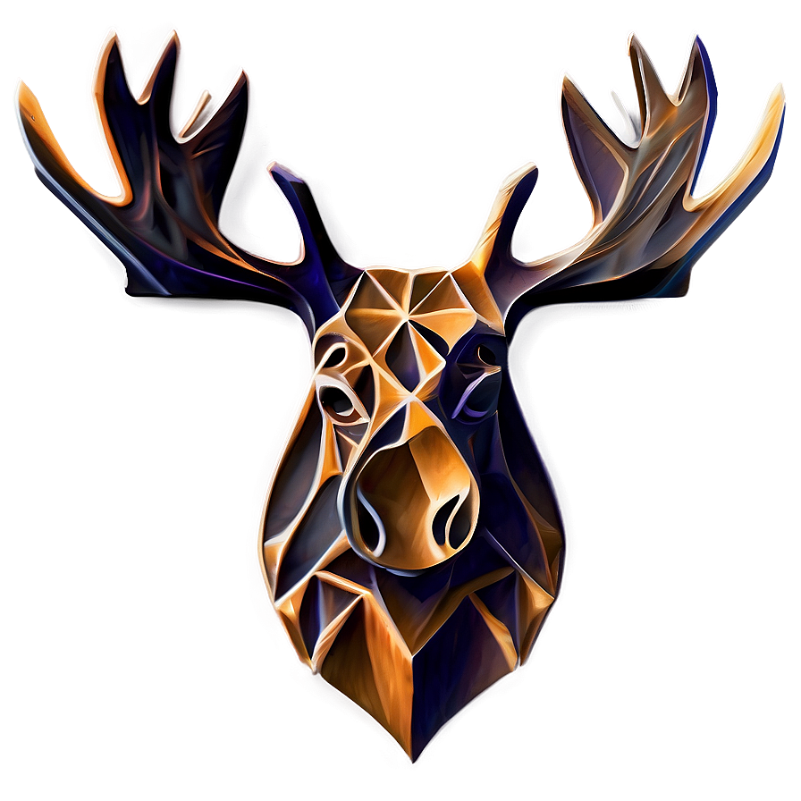 Abstract Moose Head Design Png Tdx