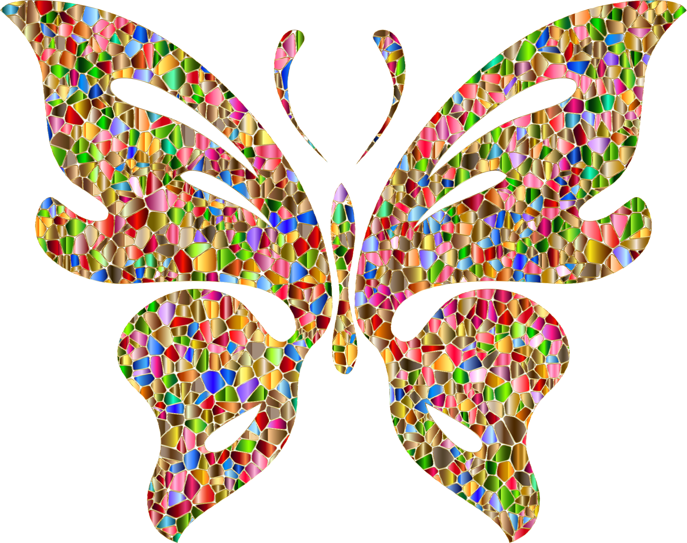 Abstract Mosaic Butterfly Wings