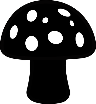 Abstract Mushroom Silhouette