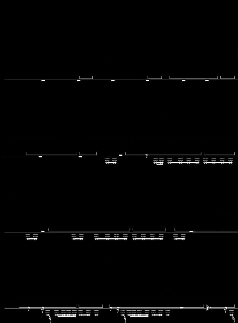 Abstract Musical Notation Art