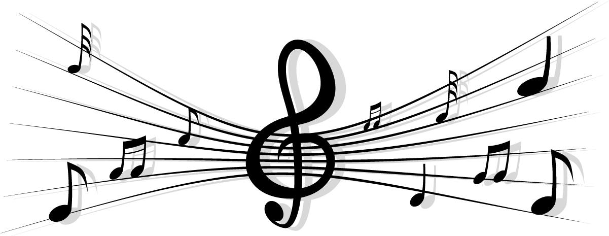 Abstract Musical Notes Design