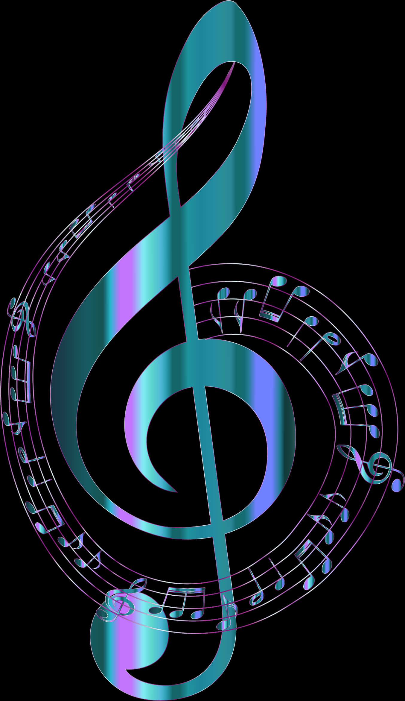 Abstract Musical Treble Clef