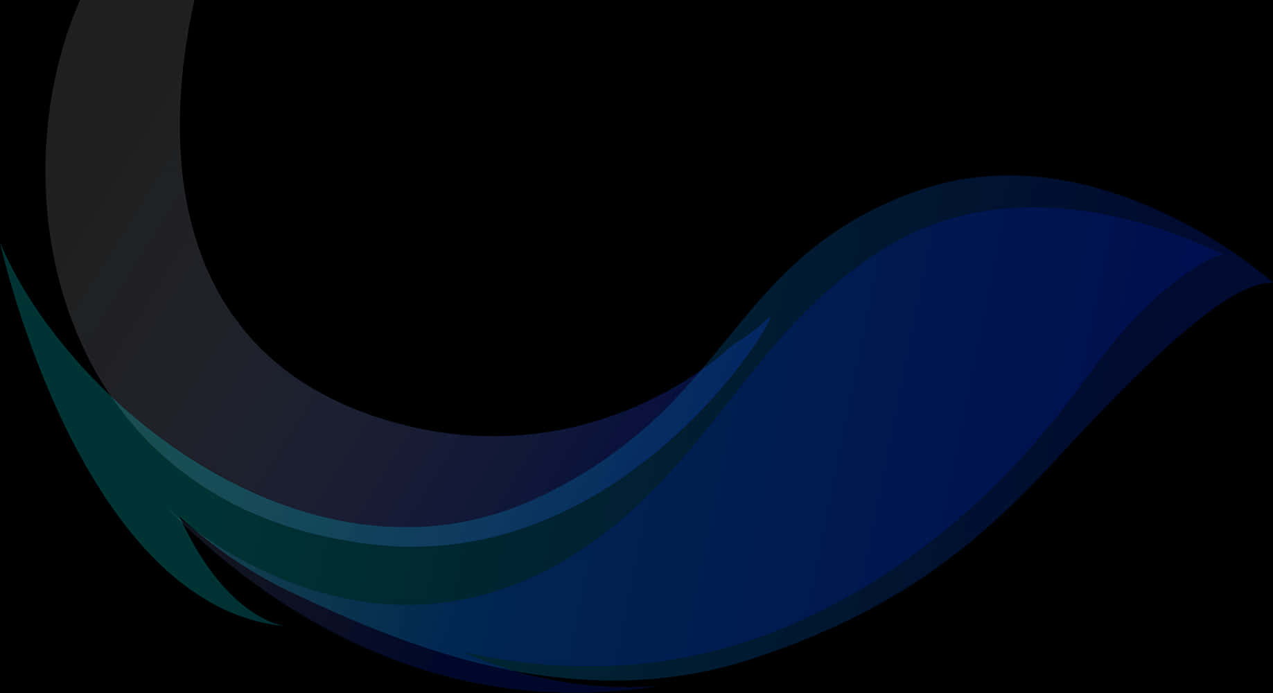 Abstract Navy Blue Swoosh Design