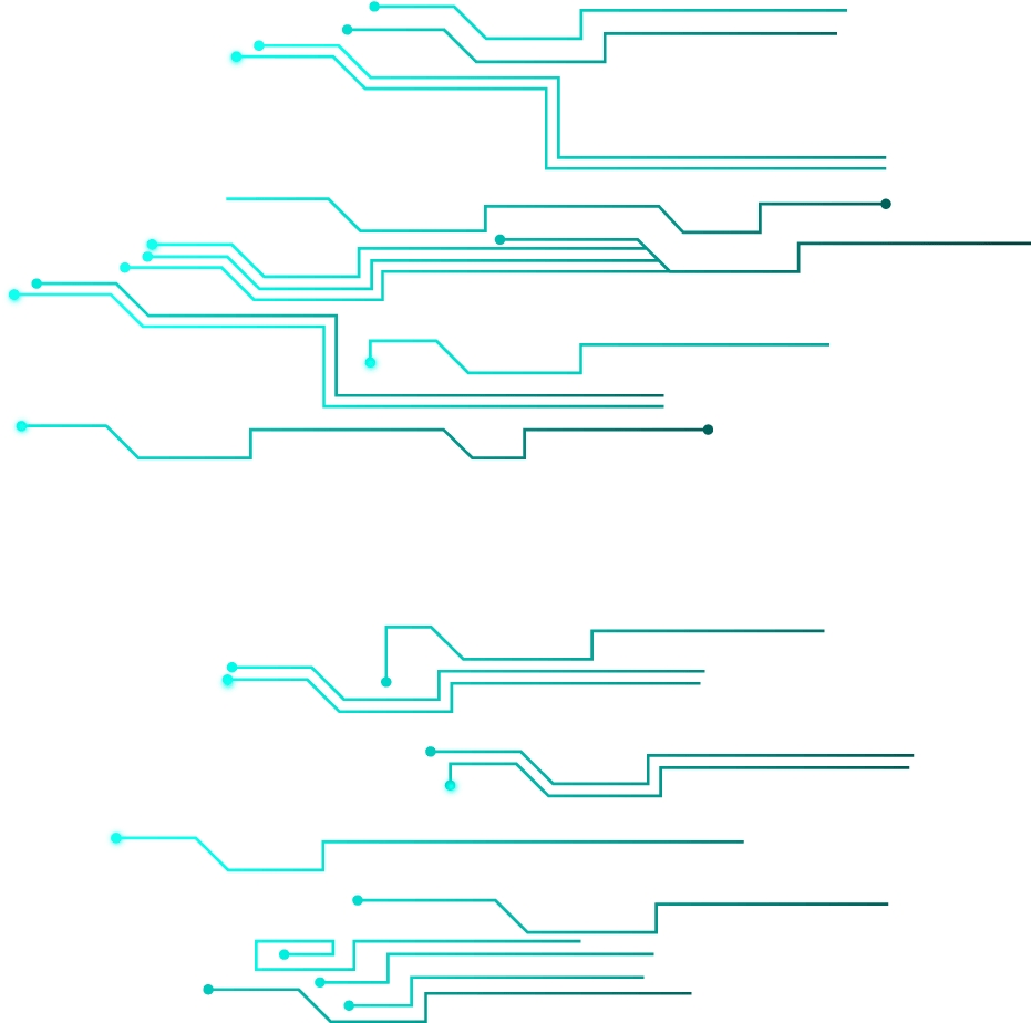 Abstract Neon Circuitry Lines