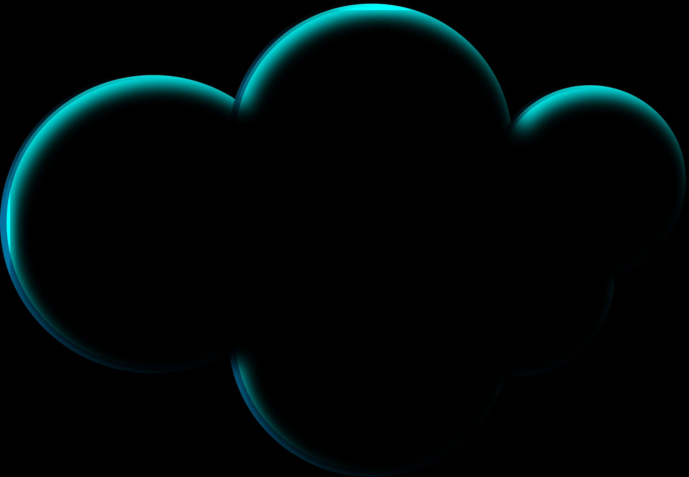 Abstract Neon Cloud Shape