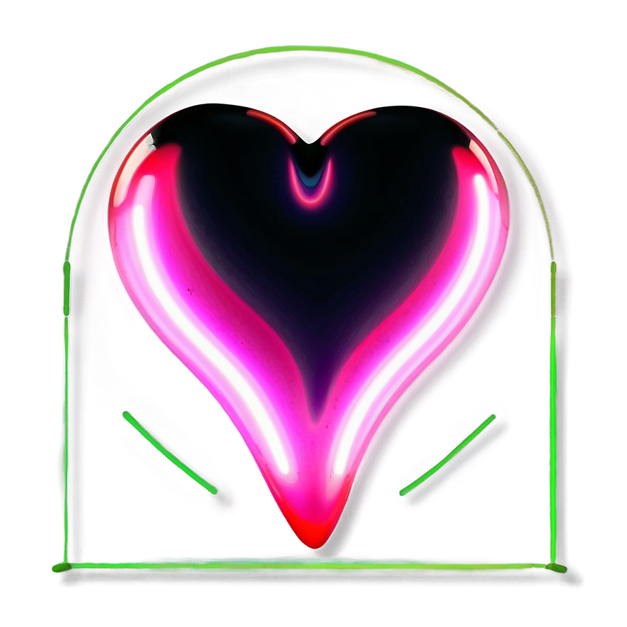 Abstract Neon Heart Png 06122024