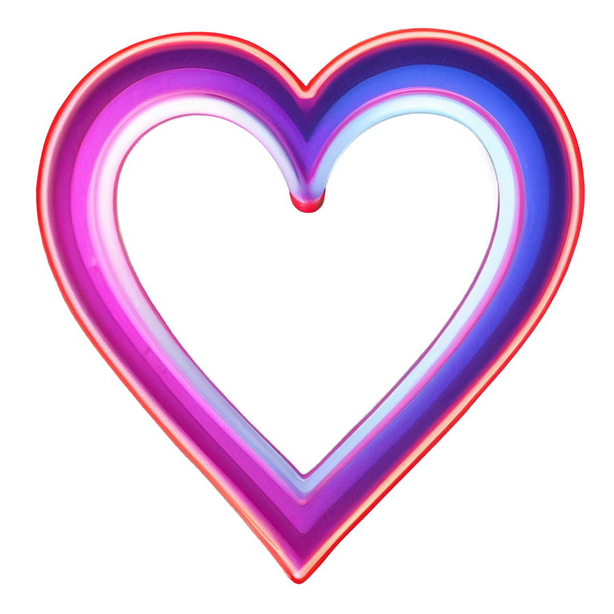 Abstract Neon Heart Png 06122024