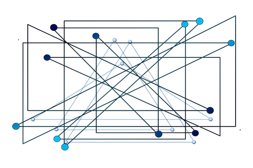 Abstract Network Connectivity Graphic