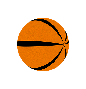 Abstract Orange Basketball Graphic