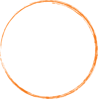 Abstract Orange Circle Black Background