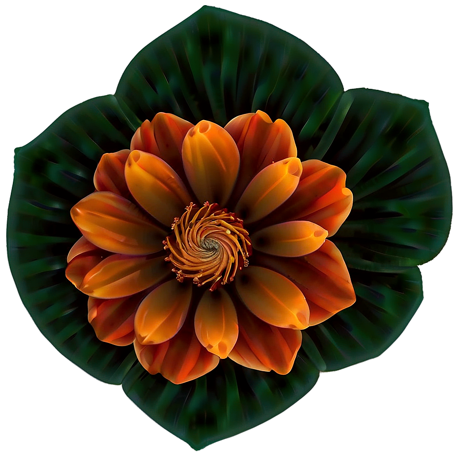 Abstract Orange Flower Png Nwr