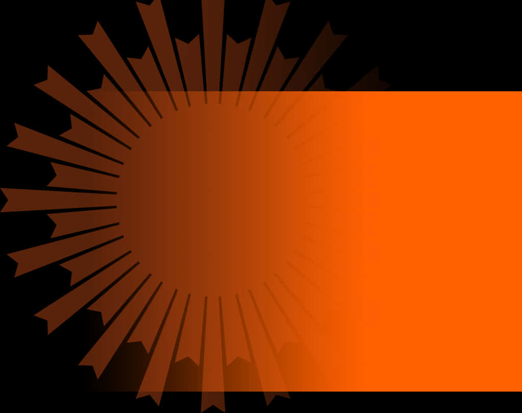 Abstract Orange Sunburst Background