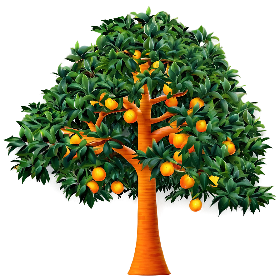 Abstract Orange Tree Png 15