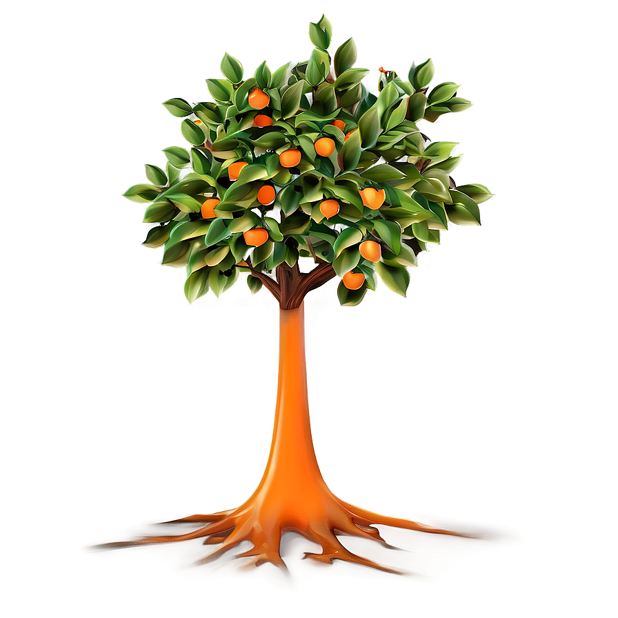 Abstract Orange Tree Png Ksj