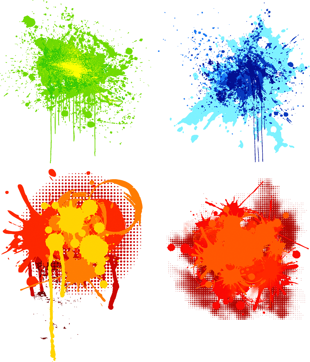 Abstract Paint Splatter Effects