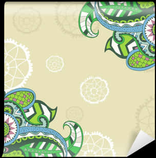 Abstract Paisley Corner Design