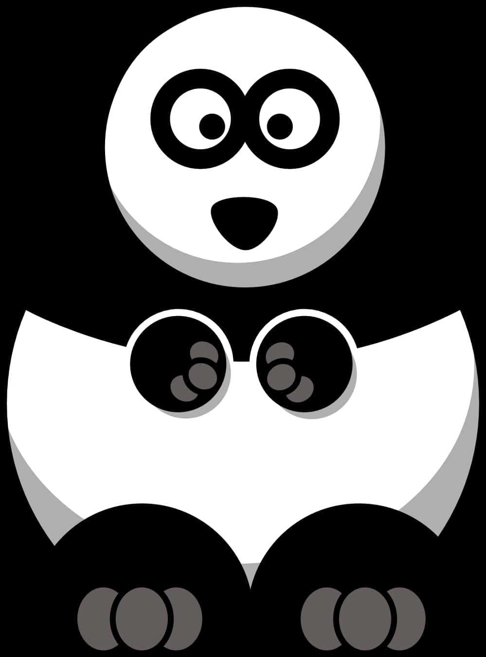 Abstract Panda Graphic