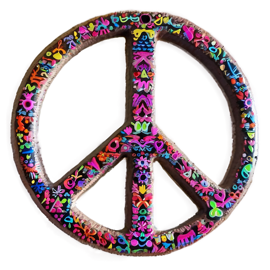 Abstract Peace Sign Art Png Feg