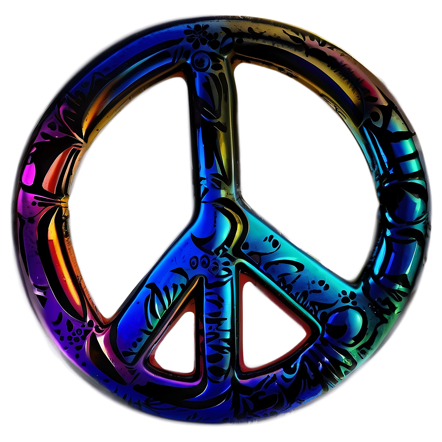 Abstract Peace Sign Art Png Flp