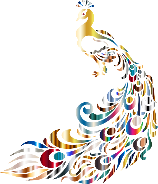 Abstract Peacock Artwork