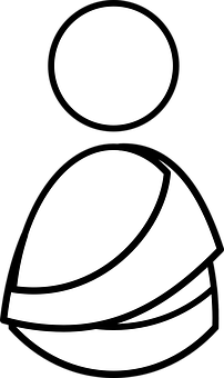 Abstract Person Icon Blackand White