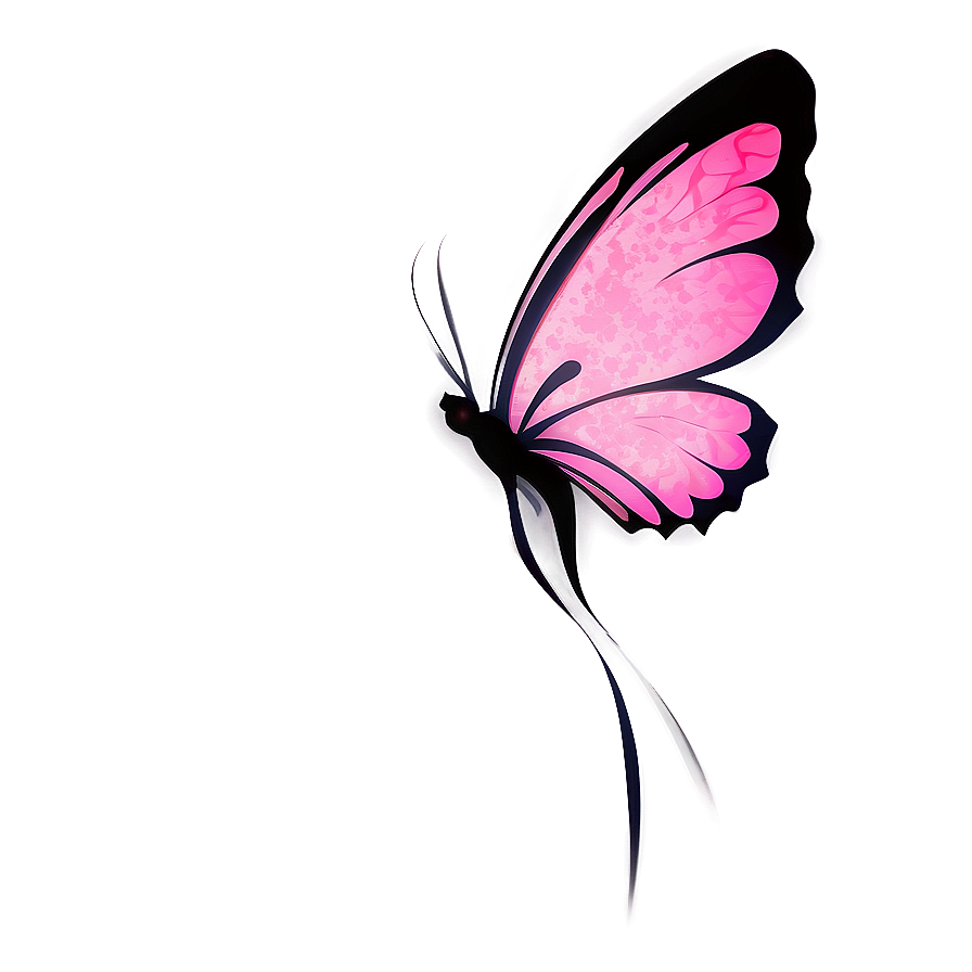 Abstract Pink Butterfly Drawing Png Cgj58