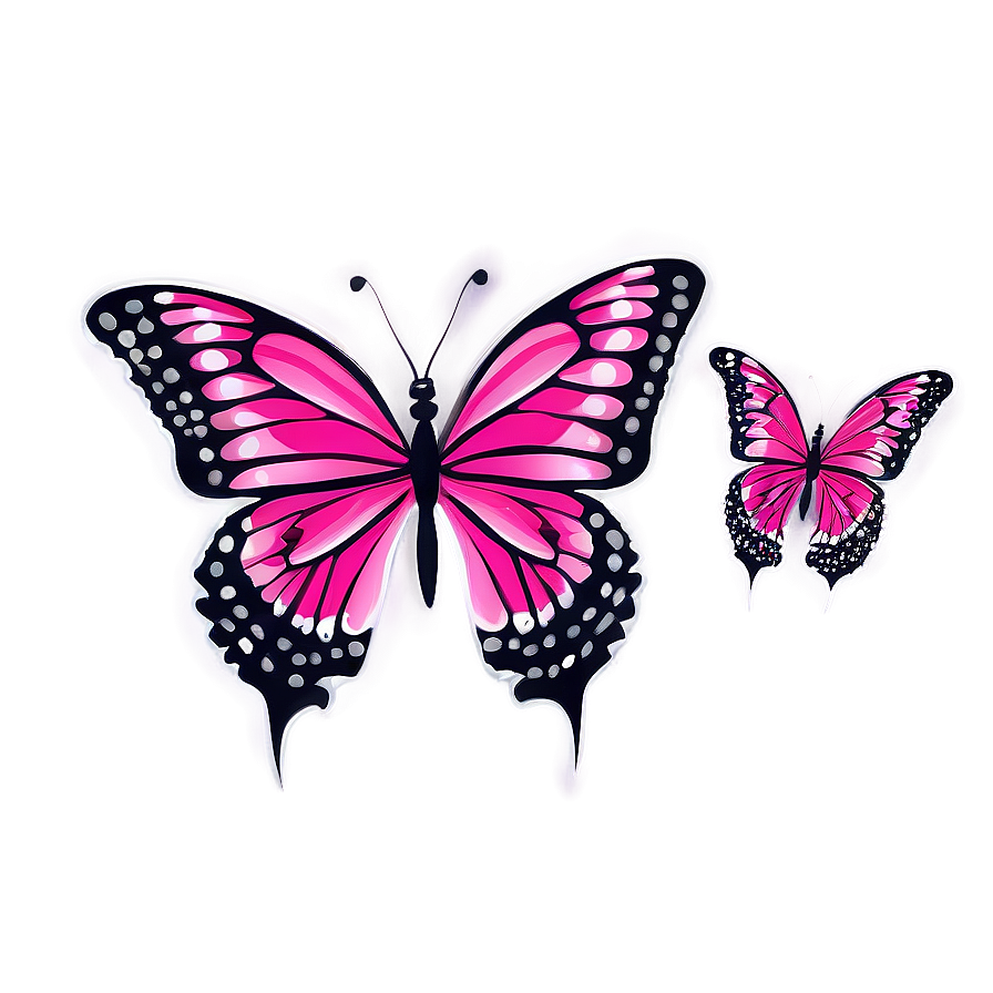 Abstract Pink Butterfly Drawing Png Phb