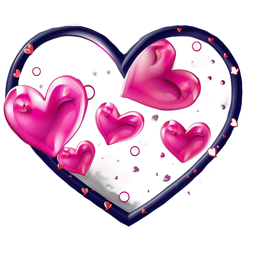 Abstract Pink Hearts Png Baj