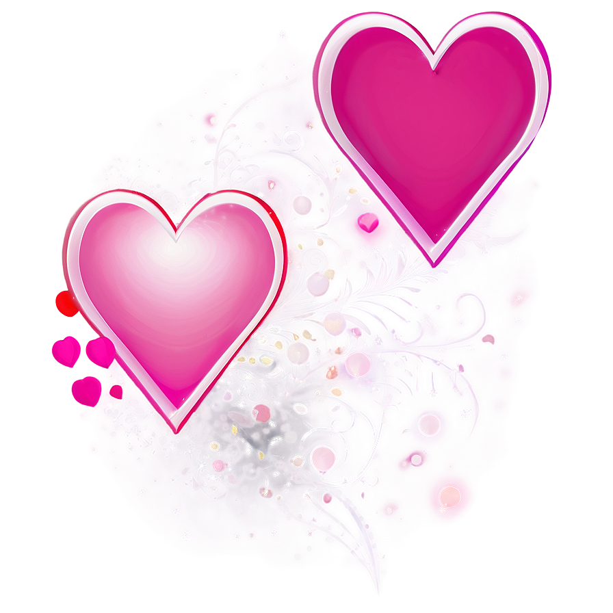 Abstract Pink Hearts Png Uaf90