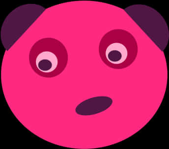 Abstract Pink Panda Face